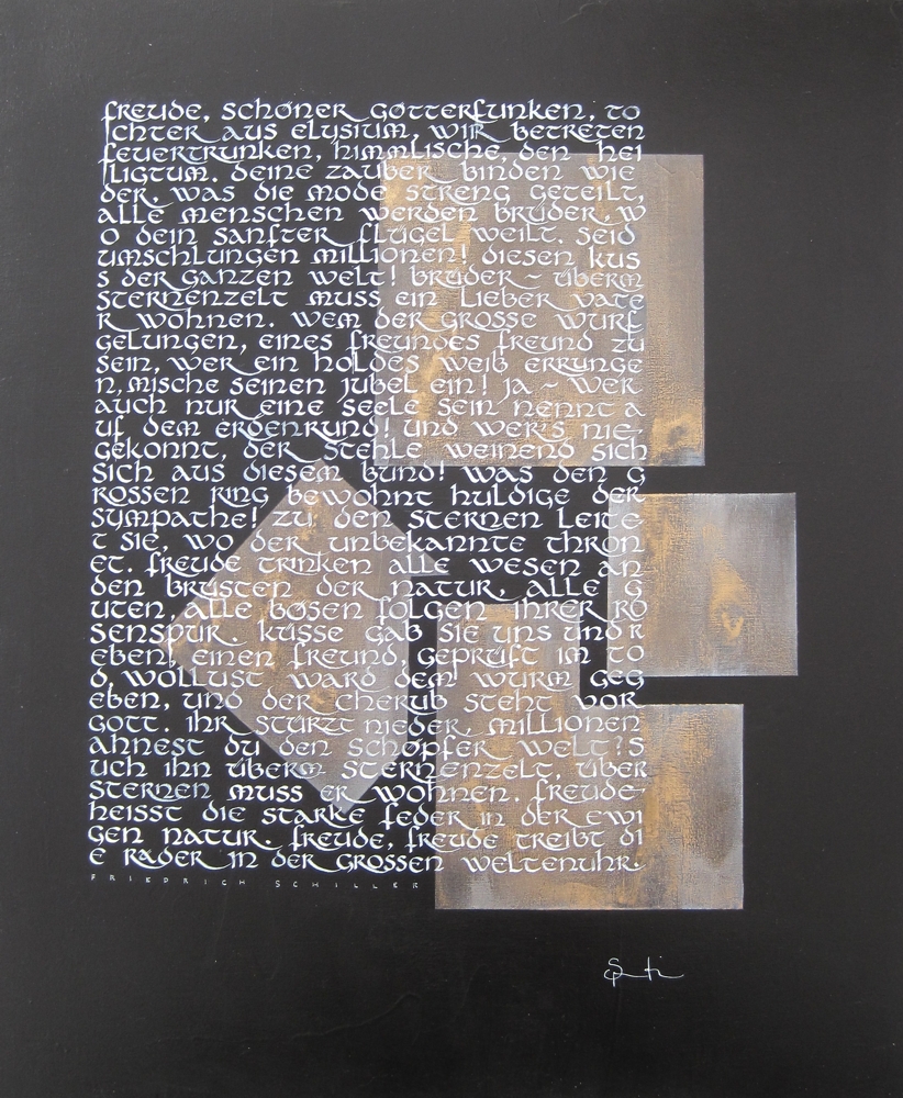 Ode to Joy, 2013, Gouache & Acryl on Canvas, 50x60cm