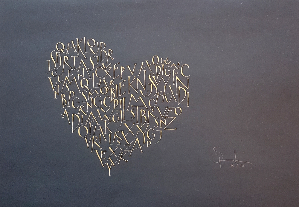 Kalligraphie-Herz, 2015
